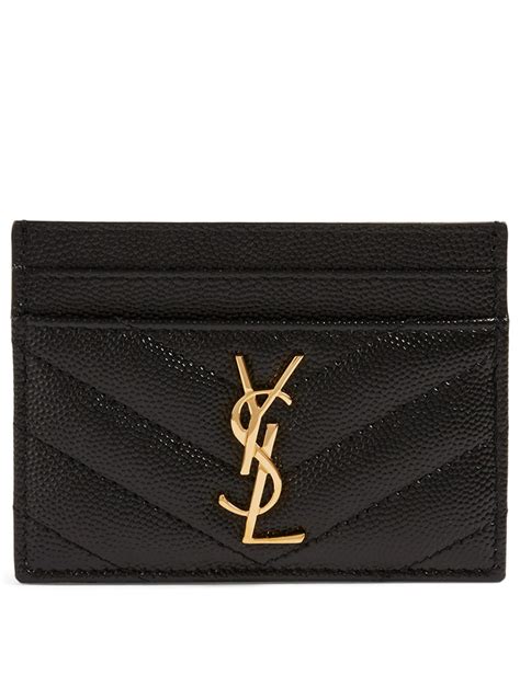 black and gold ysl card holder|ysl card holder selfridges.